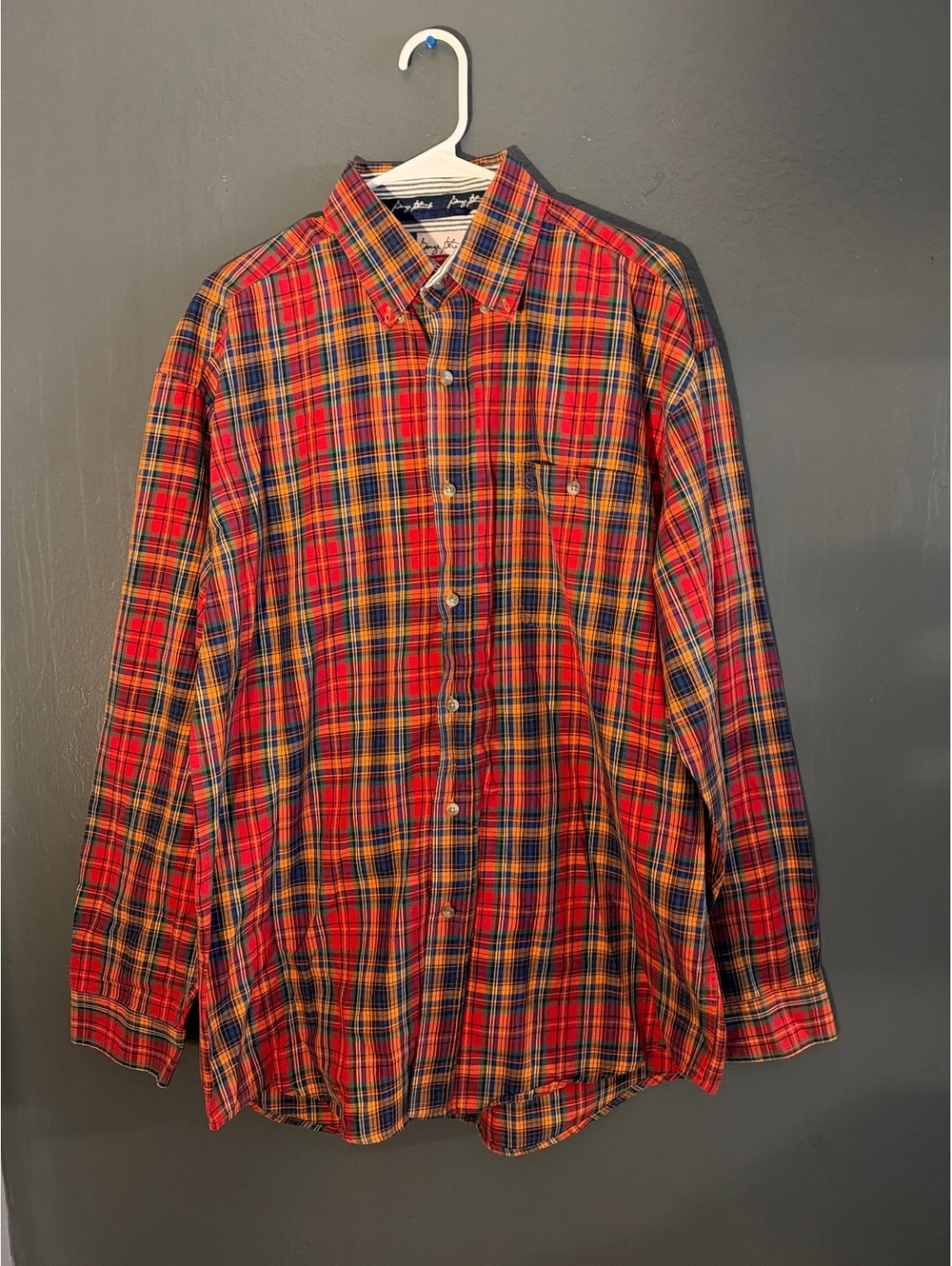 Wrangler George Strait Cowboy Cut Collection Men's Plaid Button-Up Shirt
